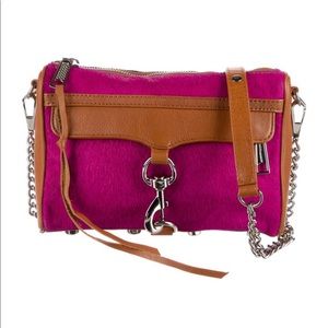 Rebecca Minkoff Mini Mac Hot Pink Calf Hair Cross Body Bag